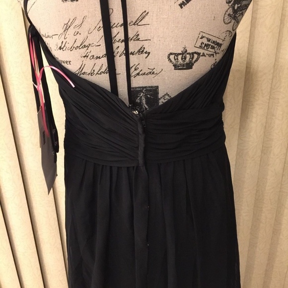*Clearance* EDEN BRIDAL BLACK CHIFFON PROM/FORMAL GOWN SIZE 10 - Picture 5 of 7